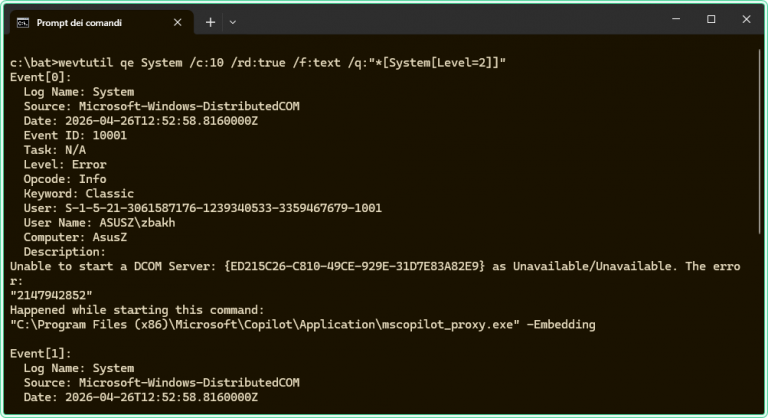 wevtutil command in Windows: query and export Event Logs - zaur.it