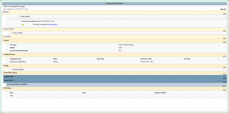 GPRESULT command in Windows - zaur.it
