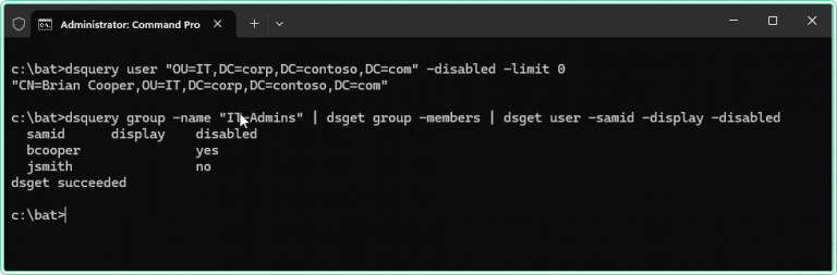 dsquery and dsget in Windows: command-line Active Directory queries ...