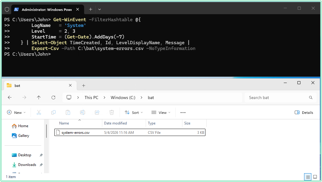 How to read and clear Windows Event Logs with PowerShell - zaur.it