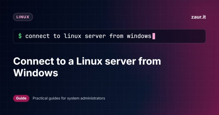 Connect to a Linux server from Windows