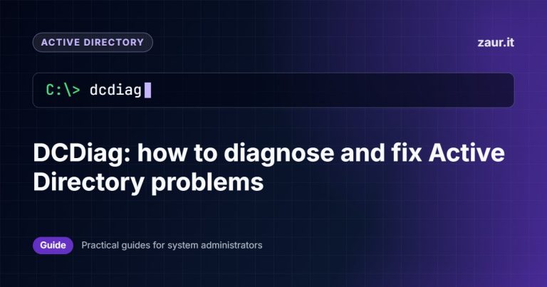 DCDiag: how to diagnose and fix Active Directory problems