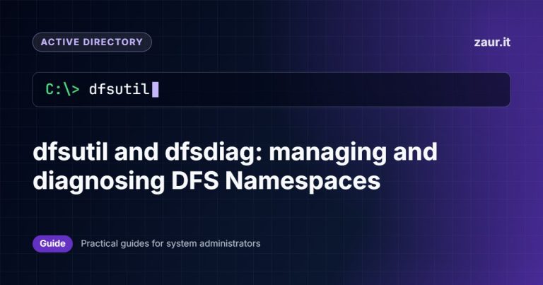 dfsutil and dfsdiag: managing and diagnosing DFS Namespaces