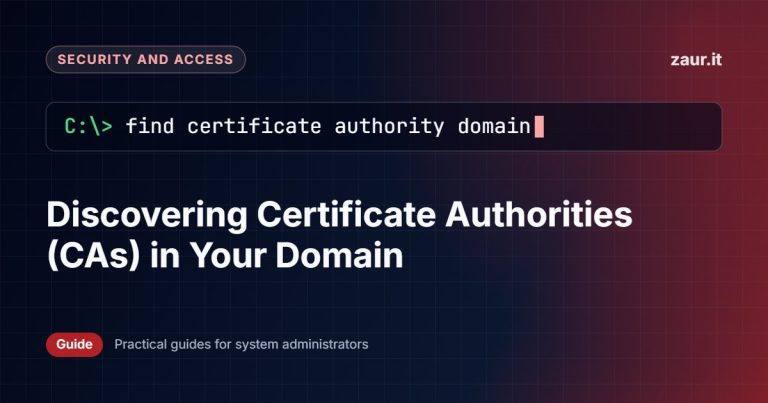 Discovering Certificate Authorities (CAs) in Your Domain