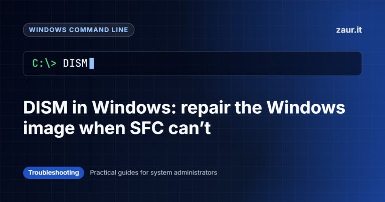 DISM in Windows: repair the Windows image when SFC can’t