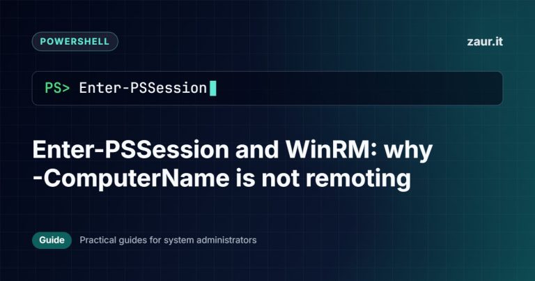 Enter-PSSession and WinRM: why -ComputerName is not remoting
