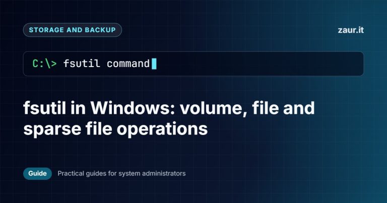 fsutil in Windows: volume, file and sparse file operations