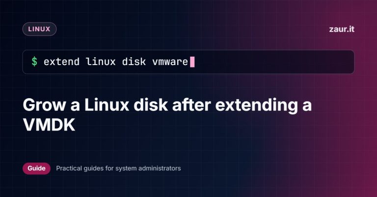 Grow a Linux disk after extending a VMDK