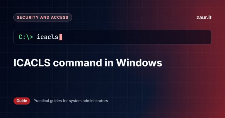 ICACLS command in Windows