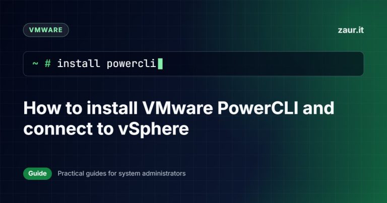 How to install VMware PowerCLI and connect to vSphere