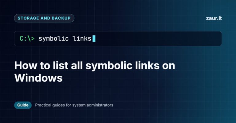 How to list all symbolic links on Windows