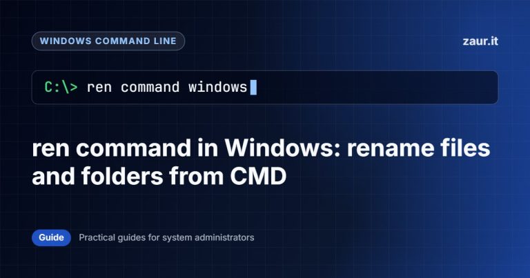 ren command in Windows: rename files and folders from CMD