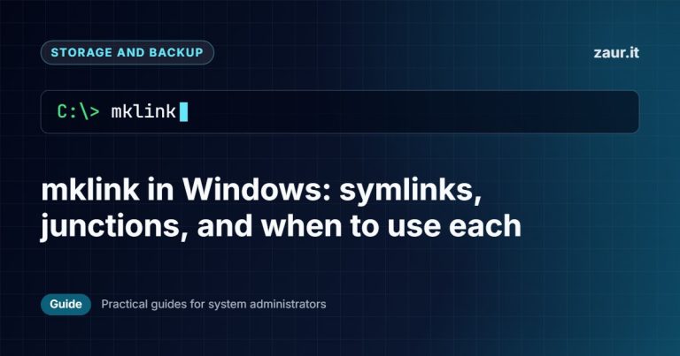 mklink in Windows: symlinks, junctions, and when to use each
