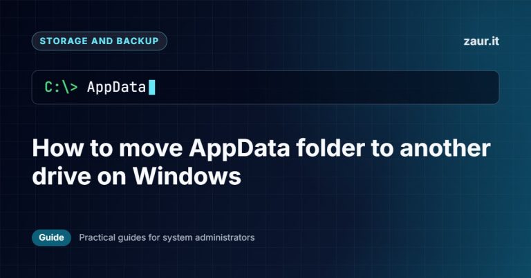 How to move AppData folder to another drive on Windows