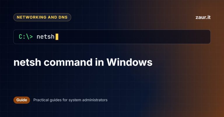 netsh command in Windows