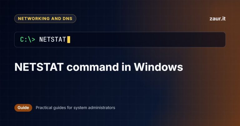 NETSTAT command in Windows