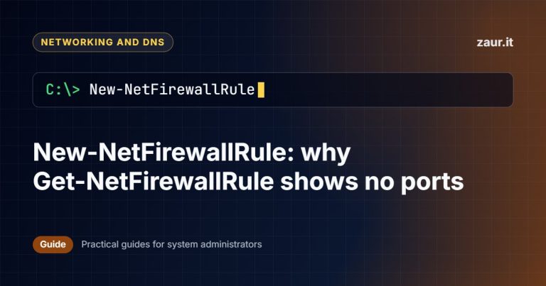 New-NetFirewallRule: why Get-NetFirewallRule shows no ports