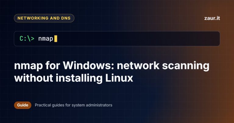nmap for Windows: network scanning without installing Linux