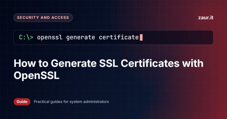 How to Generate SSL Certificates with OpenSSL
