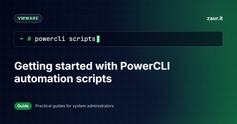 Getting started with PowerCLI automation scripts