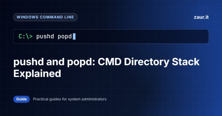 pushd and popd: CMD Directory Stack Explained