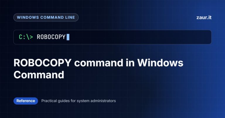 ROBOCOPY command in Windows Command