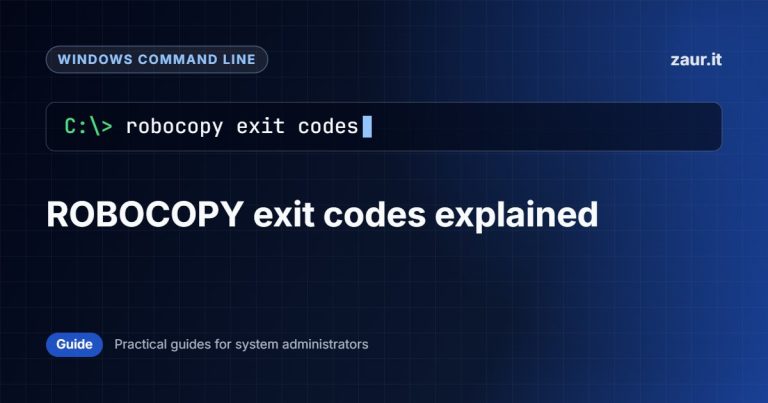 ROBOCOPY exit codes explained
