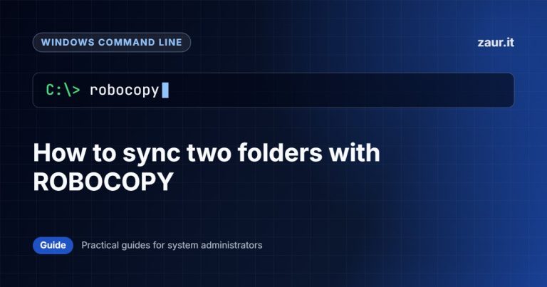 How to sync two folders with ROBOCOPY