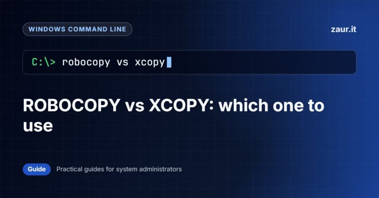 ROBOCOPY vs XCOPY: which one to use