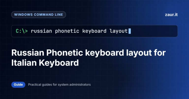 Russian Phonetic keyboard layout for Italian Keyboard