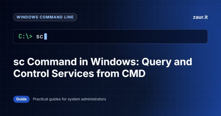sc Command in Windows: Query and Control Services from CMD