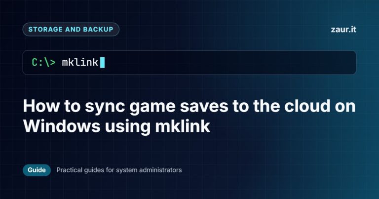 How to sync game saves to the cloud on Windows using mklink