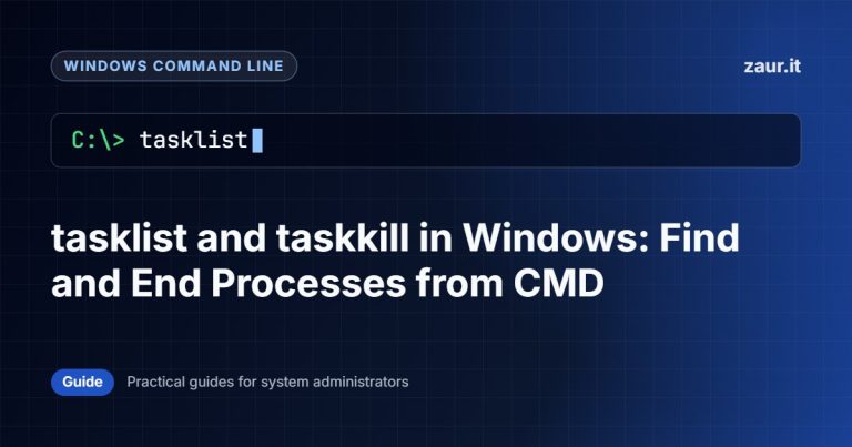 tasklist and taskkill in Windows: Find and End Processes from CMD
