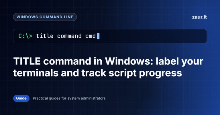 TITLE command in Windows: label your terminals and track script progress