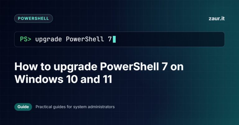 How to upgrade PowerShell 7 on Windows 10 and 11