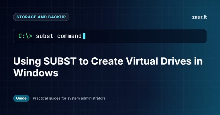 Using SUBST to Create Virtual Drives in Windows