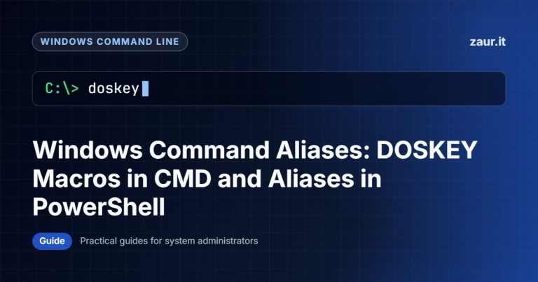 Windows Command Aliases: DOSKEY Macros in CMD and Aliases in PowerShell