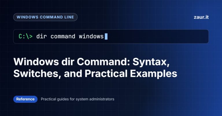 Windows dir Command: Syntax, Switches, and Practical Examples