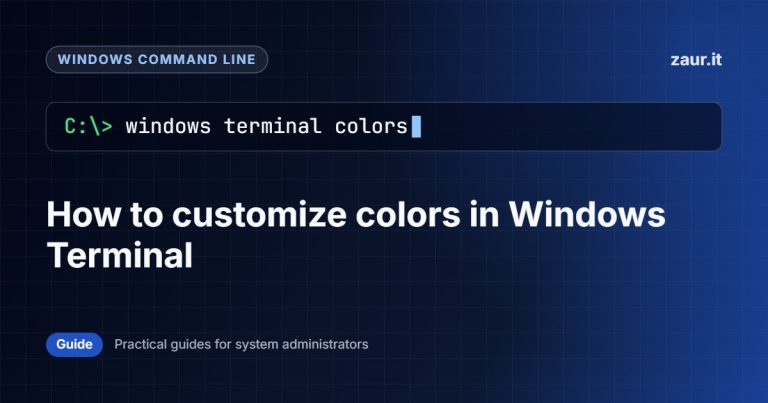 How to customize colors in Windows Terminal