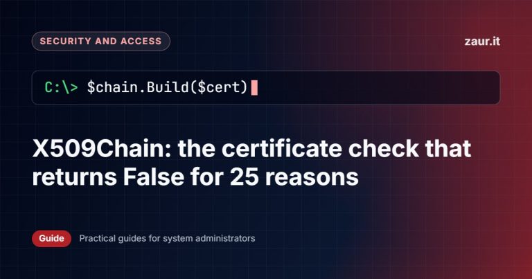 X509Chain: the certificate check that returns False for 25 reasons