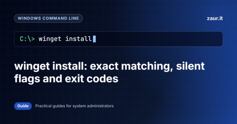 winget install: exact matching, silent flags and exit codes